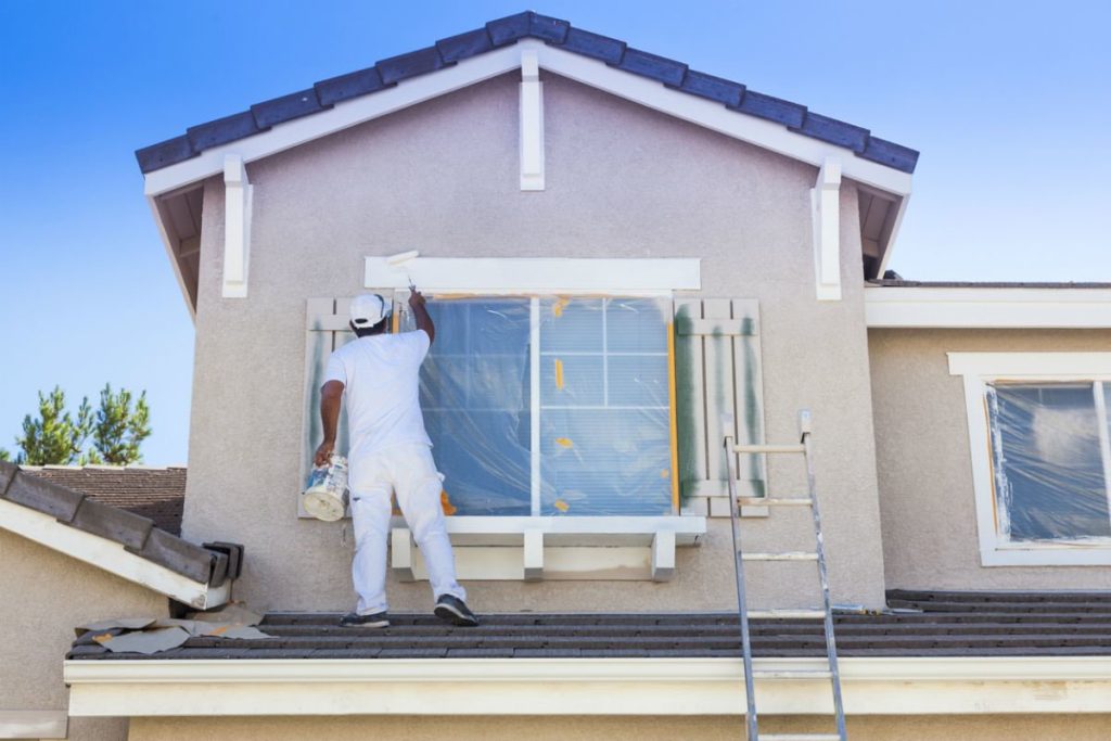 Exterior painting of a residential home