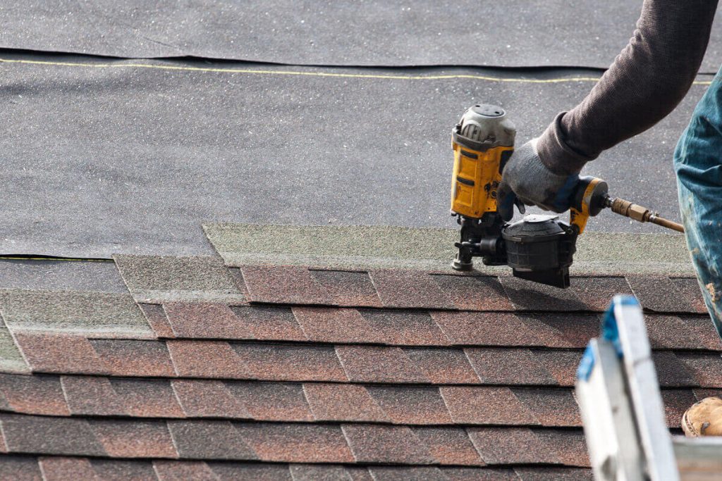 Installing asphalt roof shingles